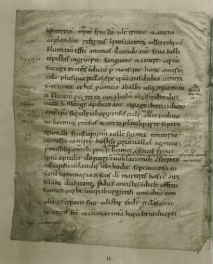 Chronik des Thietmar von Merseburg : Die Dresdner Handschrift der Chronik des Thietmar von Merseburg. 1012-1018; Faksimiledruck 1905. Blatt 1v. Dresden: SLUB Hist.Germ.univ.119-2