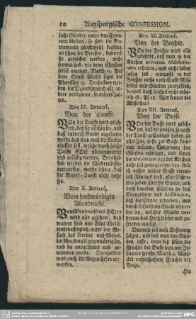 Der X. Articul. Vom hochwürdigen Abendmahl