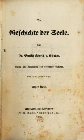 Die Geschichte der Seele, 1