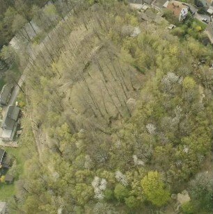 Kirschau. Burgruine Körse. Luftbild-Schrägaufnahme von Ostnordosten
