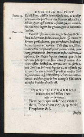 Evangelii Enarratio in Dominica post festum Trinitatis decima tertia.