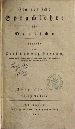 Italienische Sprachlehre für Deutsche