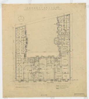 Wohn- und Geschäftshaus Rankestraße 13, Berlin-Charlottenburg: Grundriss Kellergeschoss 1:100