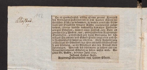Da es unumgaenglich noetig ist ...