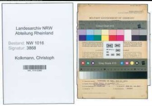Entnazifizierung Christoph Kolkmann , geb. 05.01.1894 (Metzgermeister)