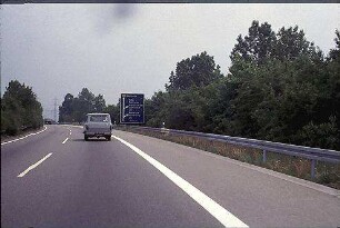 Hauptfahrbahn Süd der A659 (Mannheim Richtung Weinheim): Zufahrt auf AK Weinheim