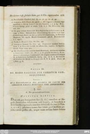Caput III. De Modo Salutis Per Christum Consequendae.