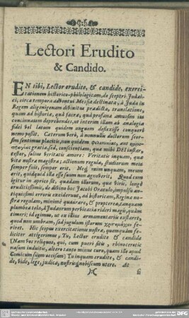 Lectori Erudito & Candido