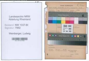 Entnazifizierung Ludwig Weinberger , geb. 27.04.1907 ()