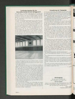 Turnhallen-Neubau für die Fritz-Schumacher-Schule fertiggestellt