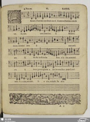VI. Cantate Domino canticum novum