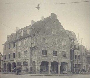 Schuhhaus C.A. Grothe, Lange Str. Nr. 75, Neubau etwa 1950. Detmold. Lange Str. Papierabzug
