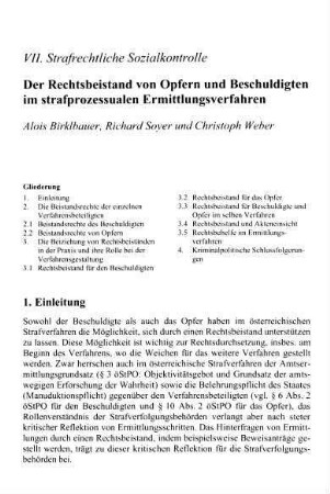 506-593, VII. Strafrechtliche Sozialkontrolle