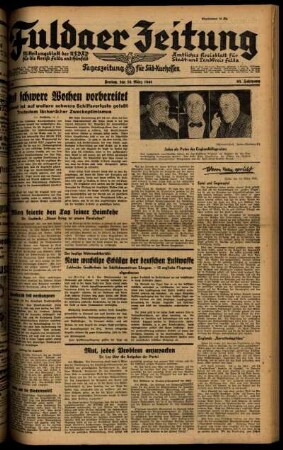 Ausgabe vom Freitag, den 14. März 1941.