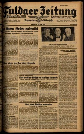 Ausgabe vom Freitag, den 14. März 1941.