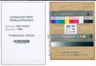 Entnazifizierung Antonia Finsterbusch , geb. 20.06.1902 ()