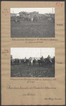 Vorbeimarsch des Alpenkorps vor GFM von Mackensen in Nis. 22.12.1915 u. K. Krafft v. Dellmensingen