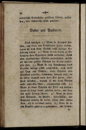 Bader und Barbiere. - Büchsenmacher.