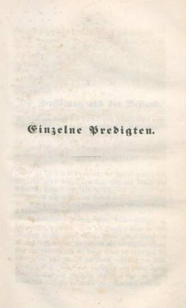 Einzelne Predigten.