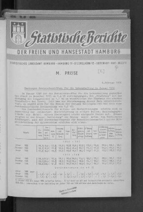 Hamburger Preisindexziffern für die Lebenshaltung im Januar 1956 : Lfd. Nr. 2