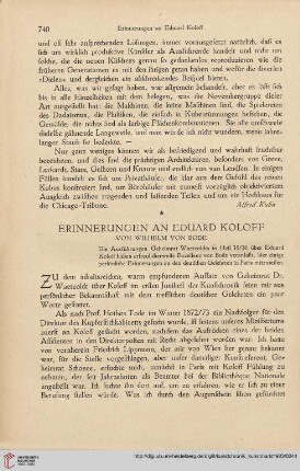 Neue Folge 34 = Jahrgang 58: Erinnerungen an Eduard Koloff