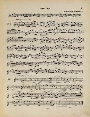 36 études élémentaires et progressives : pour le violon avec accompagnement d'un 2. violon ad lib., exclusivement pour ceux, qui veulent se préparer pour les célèbres études de Kreutzer ; op. 20. [1]