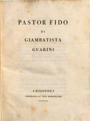 Il pastor fido