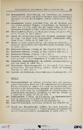 Möbel (Nr. 465-487)