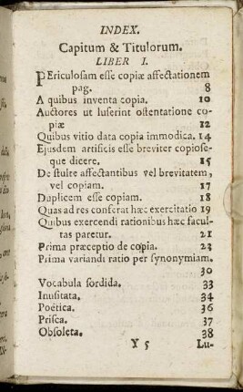 Capitum & Titulorum.
