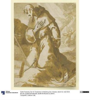 Der hl. Franziskus in Anbetung des Kreuzes