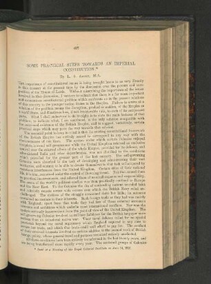 Some Practical Steps Towards An Imperial Constitution.