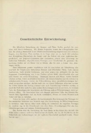 Geschichtliche Entwickelung