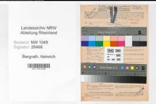 Entnazifizierung Heinrich Bergrath , geb. 17.09.1903 (Buchhalter)