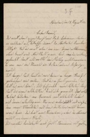 Nr. 12: Brief von Luigi Bianchi an Adolf Hurwitz, München, 8.8.1880