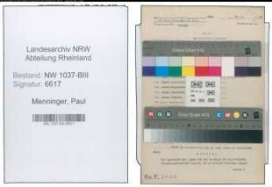 Entnazifizierung Paul Menninger , geb. 06.01.1905 (Angestellter)