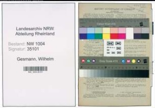 Entnazifizierung Wilhelm Gesmann , geb. 23.08.1913 (Zugfuehrer)