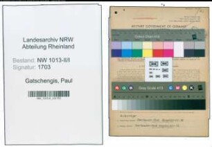 Entnazifizierung Paul Gatschengis , geb. 27.10.1904 (Schlosser)