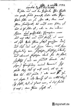 1: Brief von Johann Heinrich Voß an Johann Wilhelm Ludwig Gleim