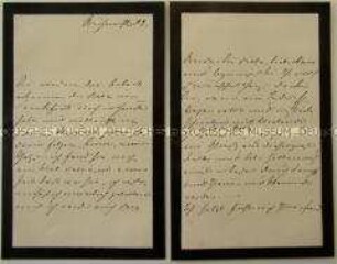 Weihnachtsbrief an Maria - aus der Schreibschatulle der Ulrike von Levetzow (Goethe-Kasten)