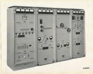 Fernsehsender HF 2832, Schrankkombination, Frontseite, Foto 1954
