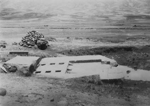 Steinblock auf dem Ruinenfeld von Tiahuanaco