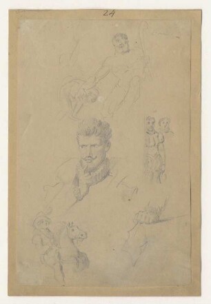 Studien zu Goethes Egmont, Kopf-, Figuren- und Handstudie