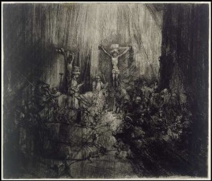 Christus am Kreuz zwischen den zwei Schächern: "Die drei Kreuze"
