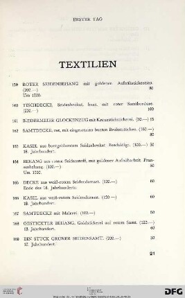 Textilien (Nr. 159-174)