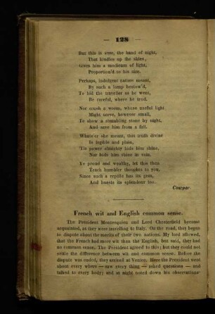 French wit and english common sense.
