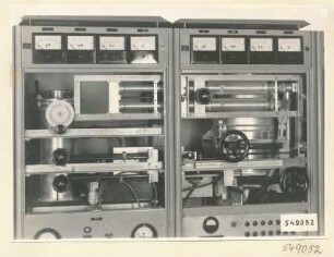 Fernsehsender Bild und Ton, Schrank 2 und 3, Typ HF 2832, Teilansicht, Foto 1954