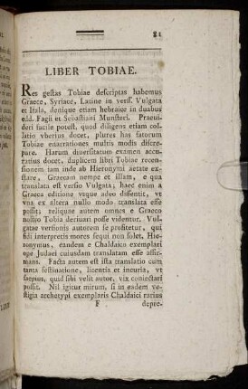 Liber Tobiæ.