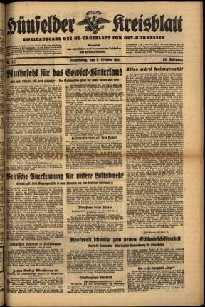 Ausgabe vom Donnerstag, den 08. Oktober 1942.