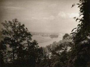 Elbtallandschaft. Blick vom Schlosspark Scharfenberg nach Südosten ins Elbtal