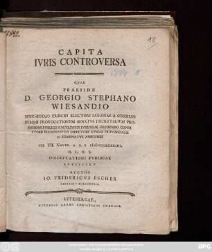 Capita Ivris Controversa
